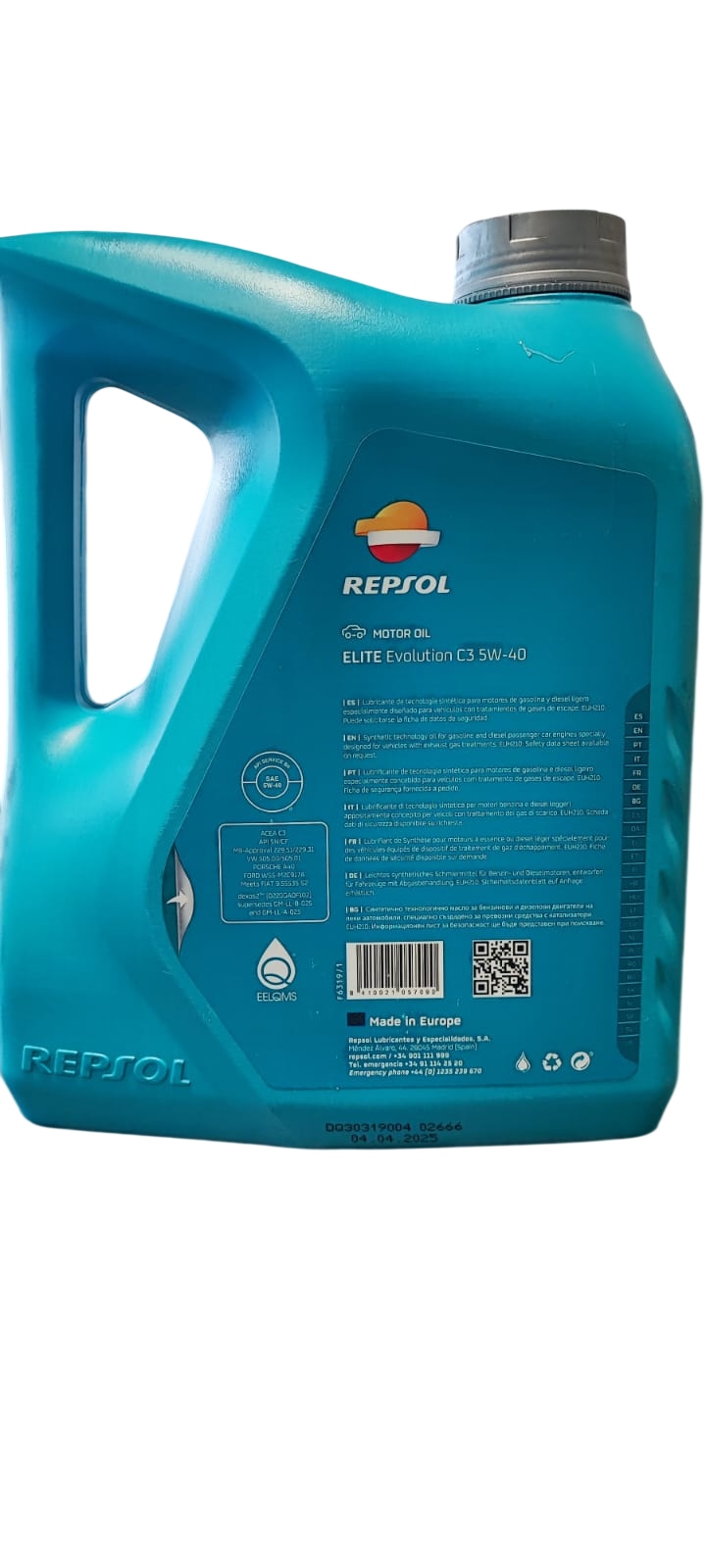 ACEITE MOTOR REPSOL EVOLUTION 5W-40 4LTS