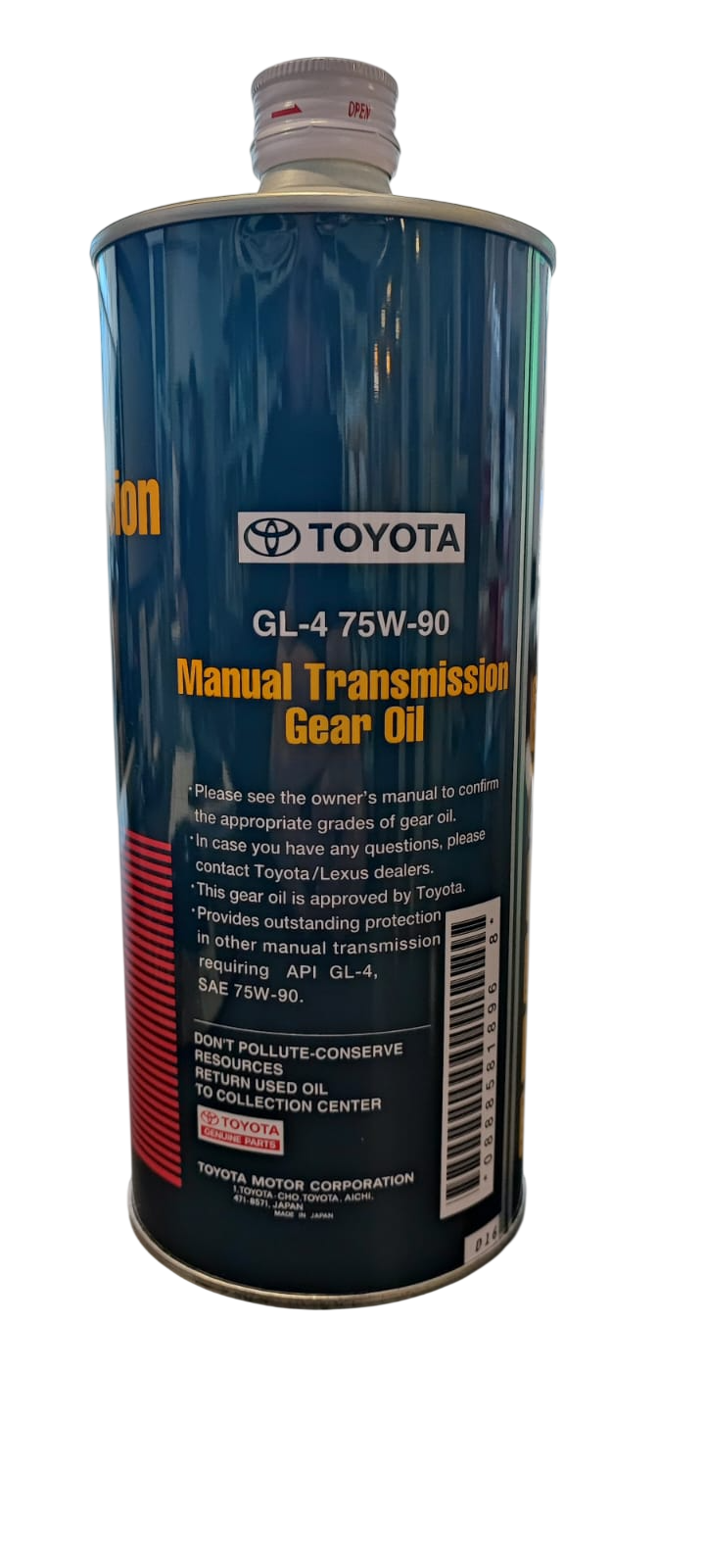 Aceite transmisión manual GL4 75W-90 Toyota 1 Lt
