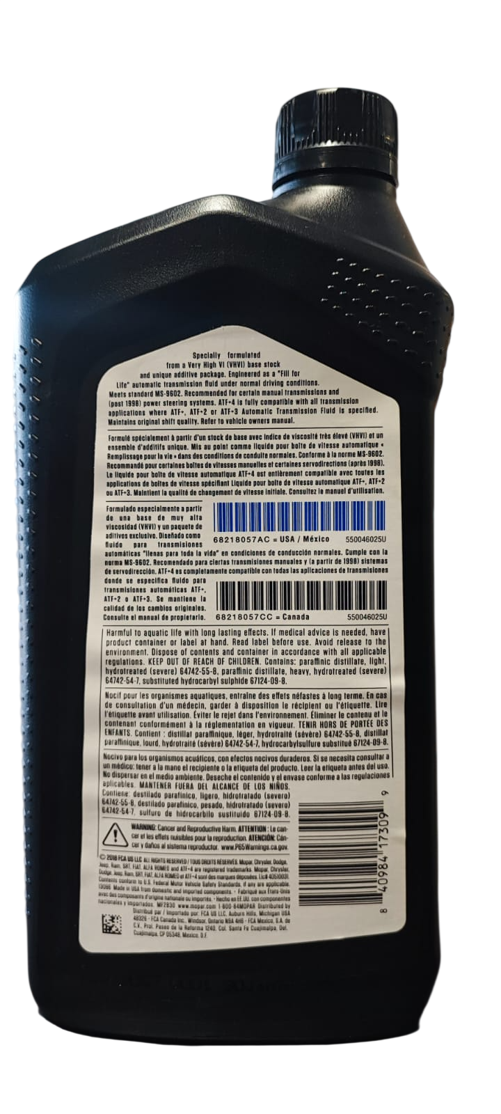 ACEITE TRANSMISION ATF+4 MOPAR 946 ml