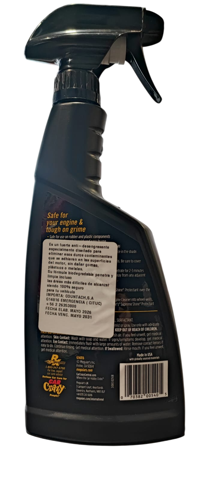 Meguiars Engine Cleaner 473 Ml - Limpieza De Motores
