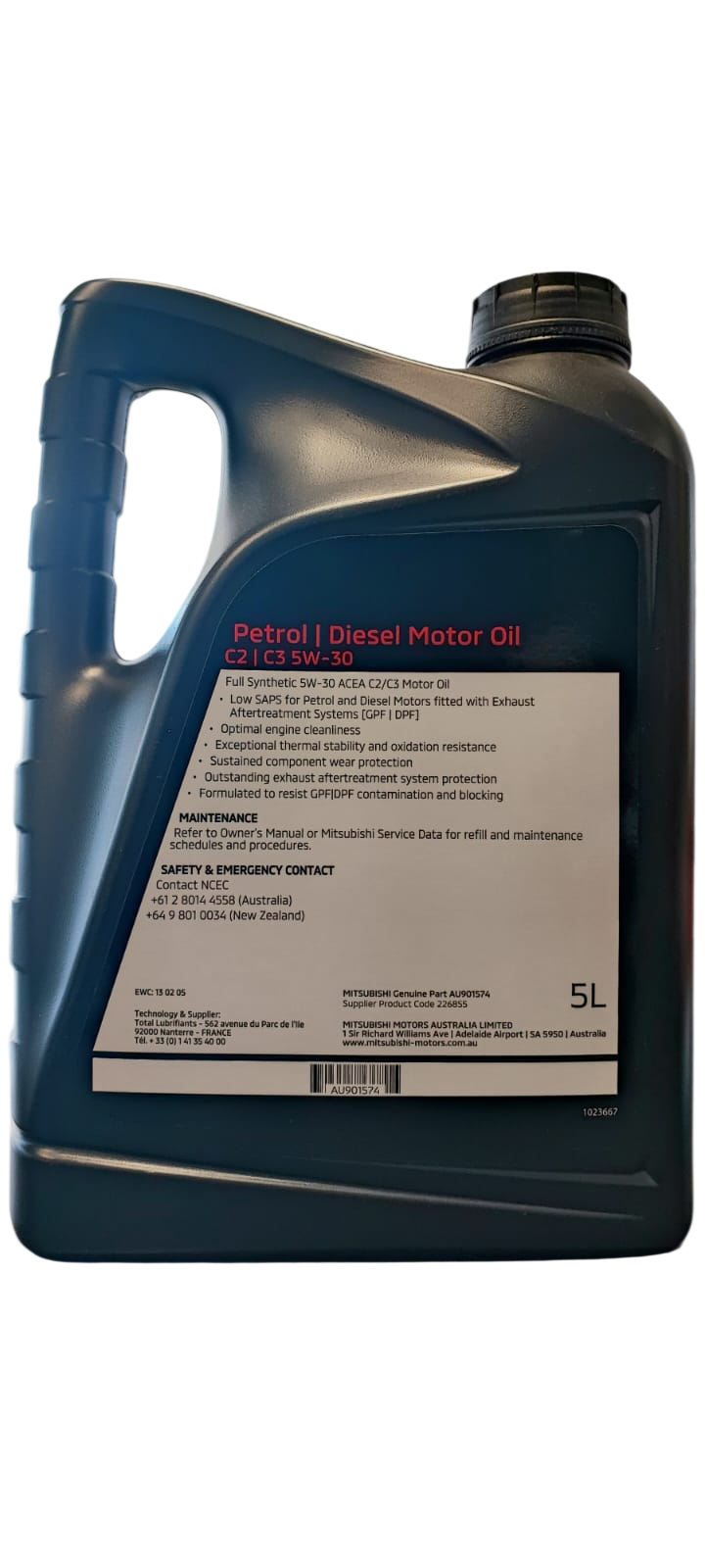 ACEITE DE MOTOR MITSUBISHI 5W30 DIESEL CON DPF 5 Lt
