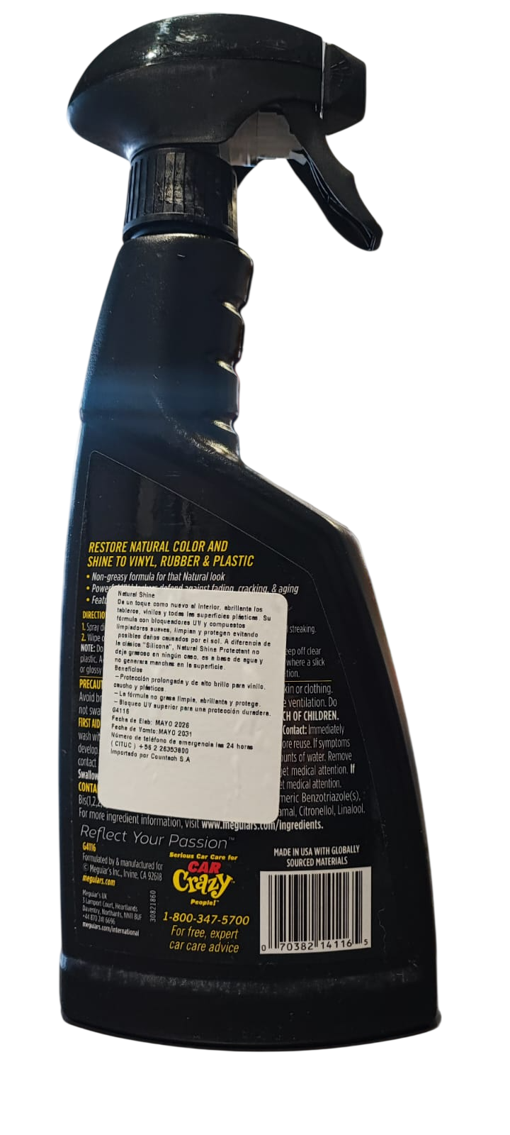 MEGUIARS NATURAL SHINE PROTECTANT 473 ML