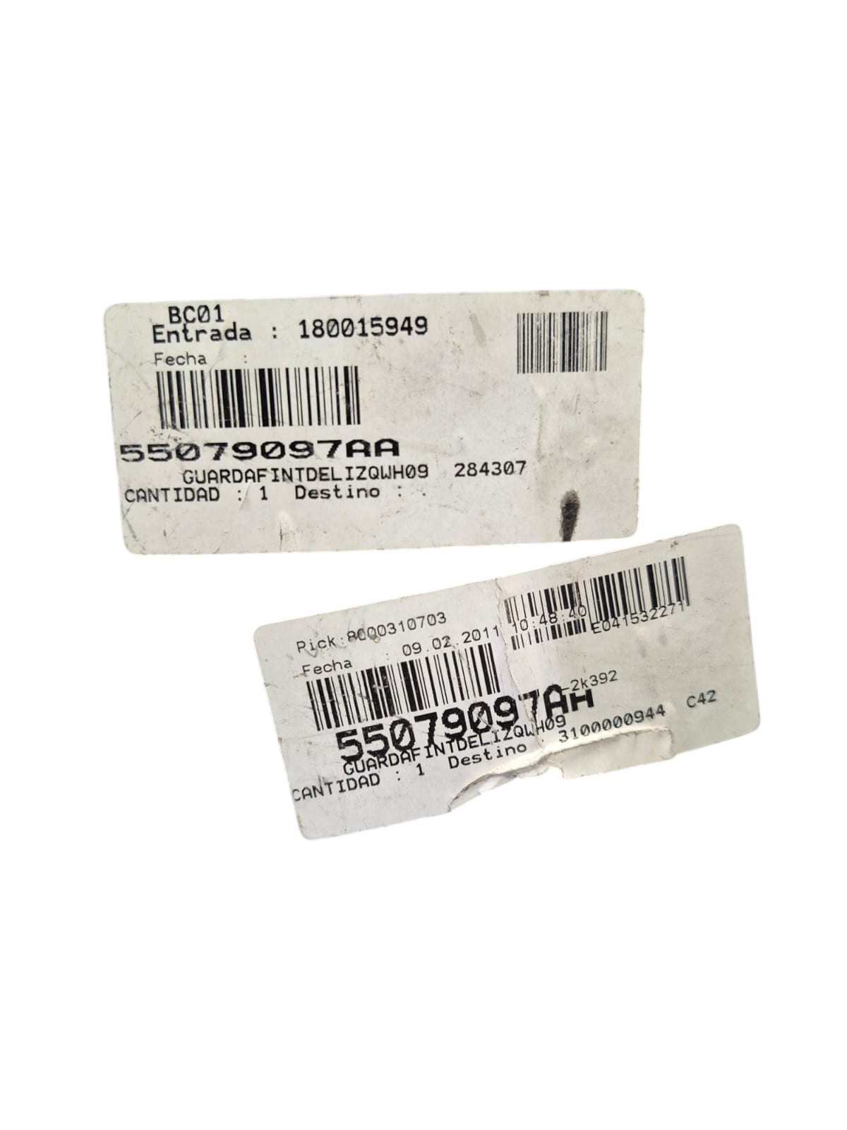 GUARDAFANGO DELANTERO IZQUIERDO JEEP GRAND CHEROKEE 2008-2010 ORIGINAL