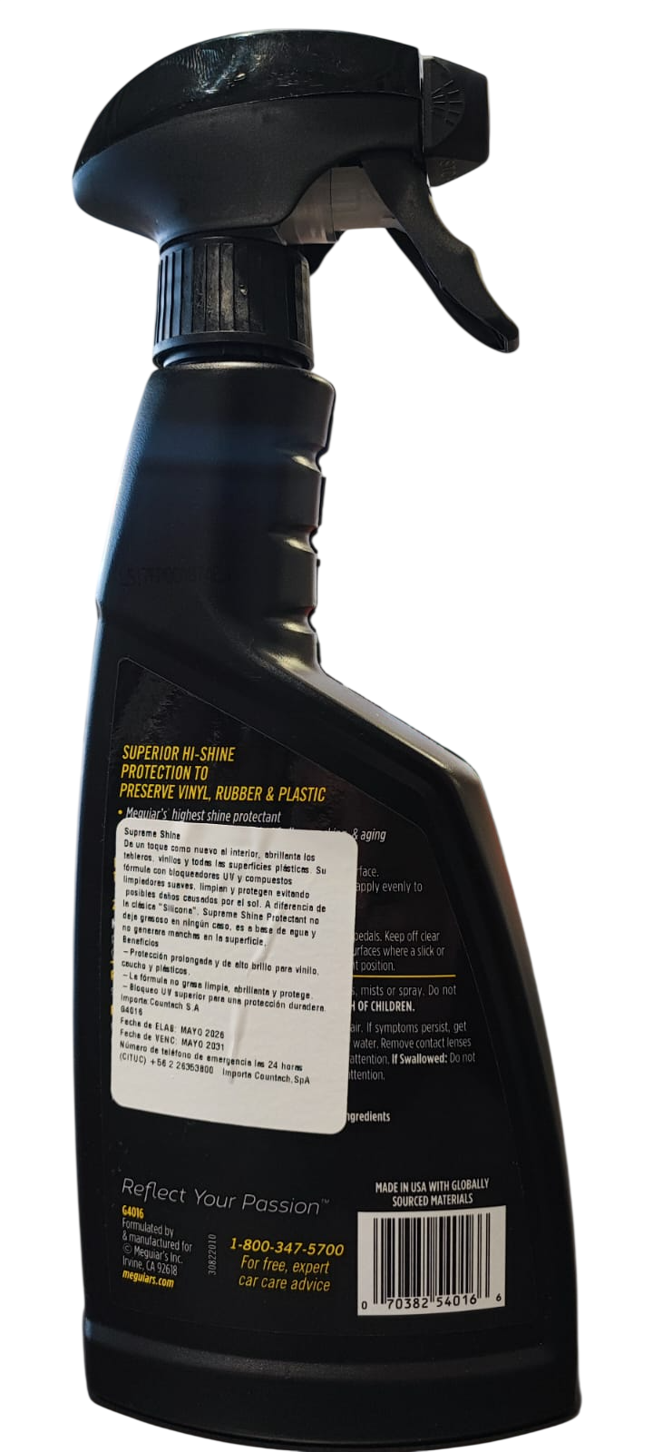 MEGUIARS SUPREME SHINE HI-GLOSS PROCECTANT (EXTRA BRILLO) 473 ML