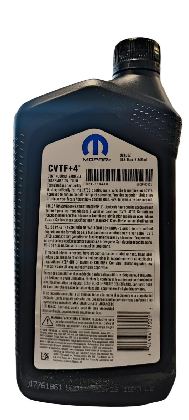 ACEITE CAJA AUTOMATICA CVT+4 MOPAR 946ml