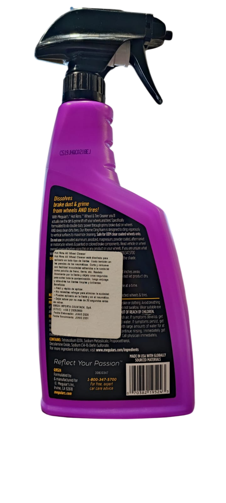 MEGUIARS WHEEL & TIRE CLEANER HOT RIMS 709 ML