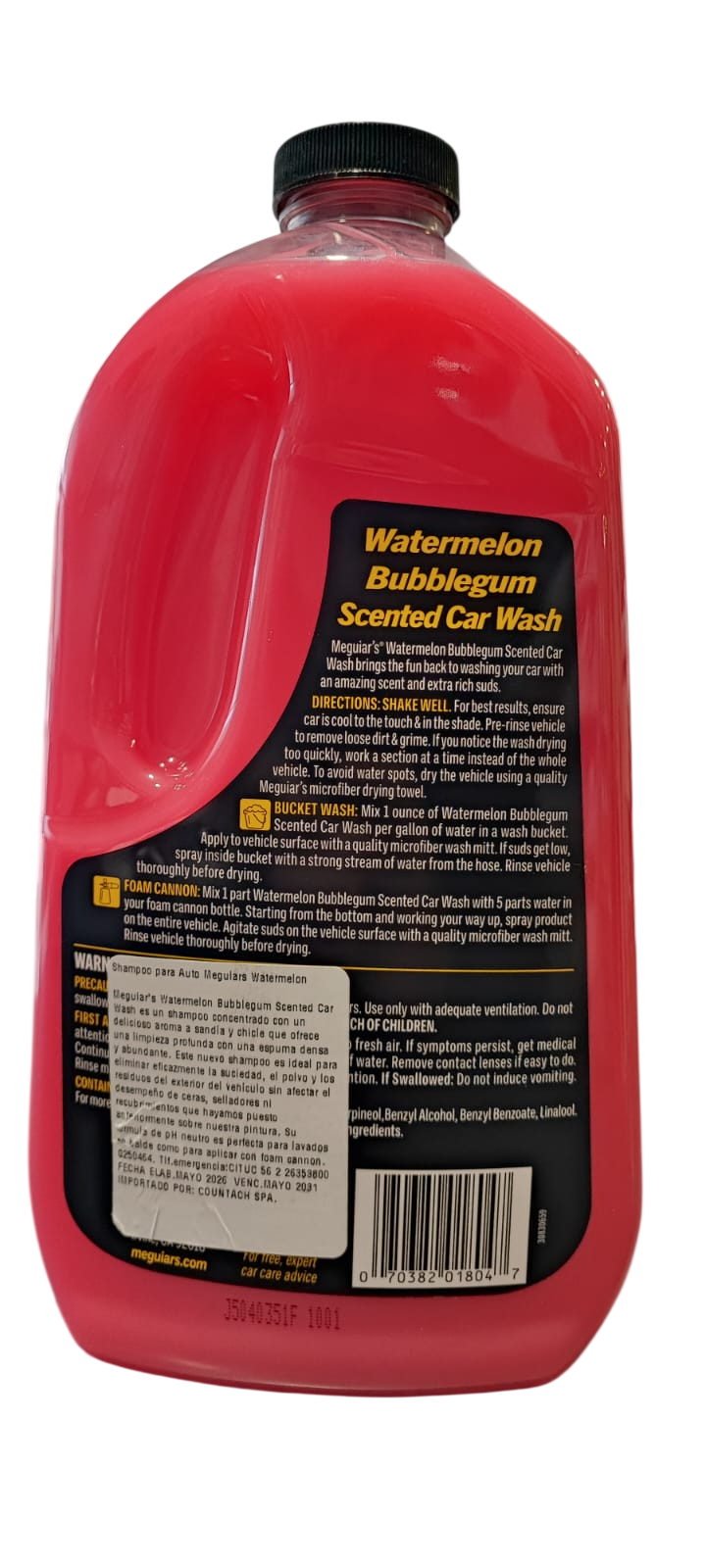 Shampoo Para Autos Meguiars Watermelon Bubblegum 1.89 LT