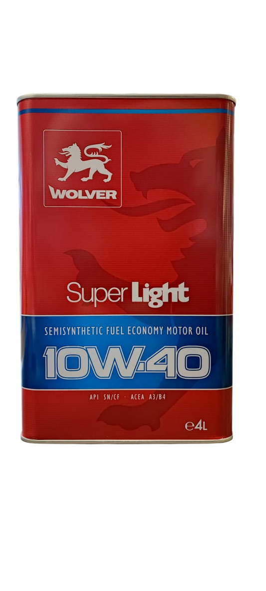 ACEITE 10W40 WOLVER SUPER LIGHT 4 LITROS SEMISINTETICO