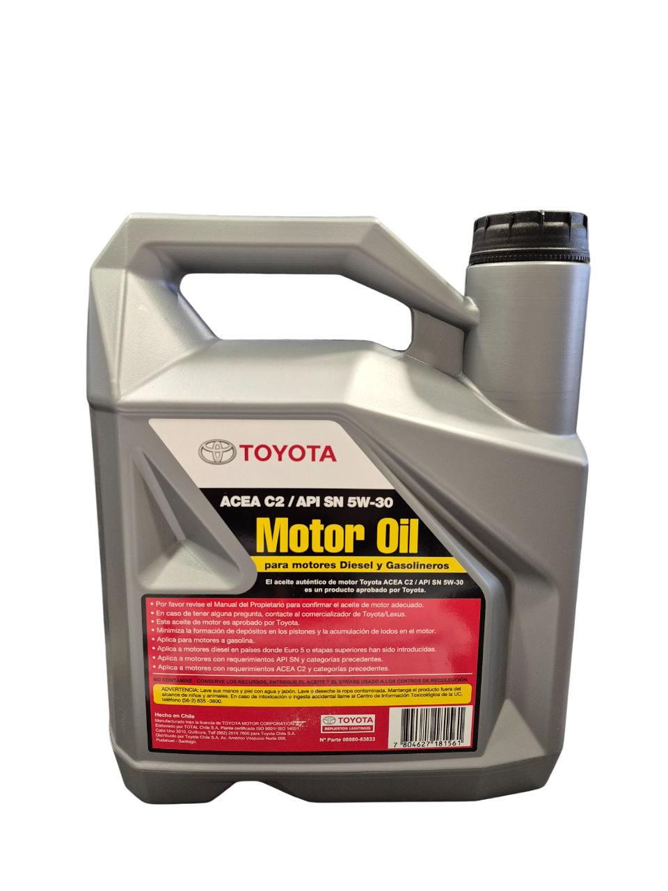 Aceite Motor Original Toyota 5w30 Diesel y Bencinero