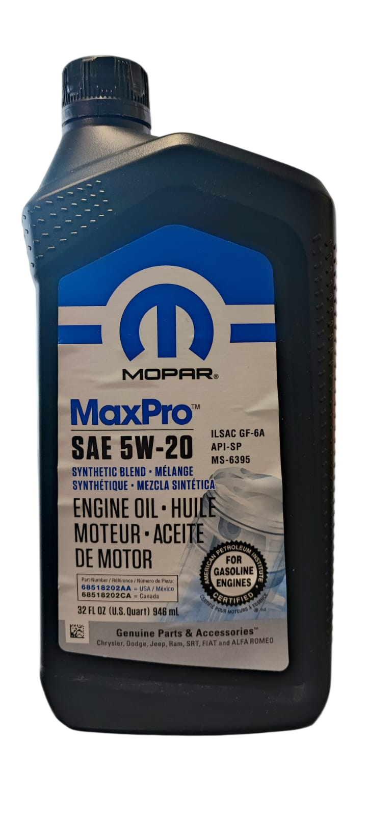 ACEITE MOPAR 5W20 946ML