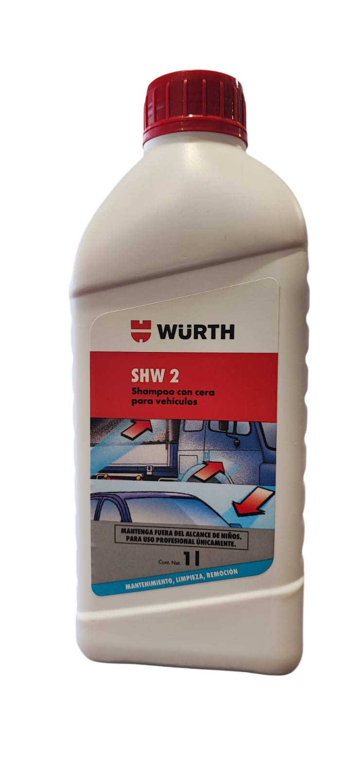 SHAMPOO CON CERA WURTH SHW 1 LITRO CONCENTRADO
