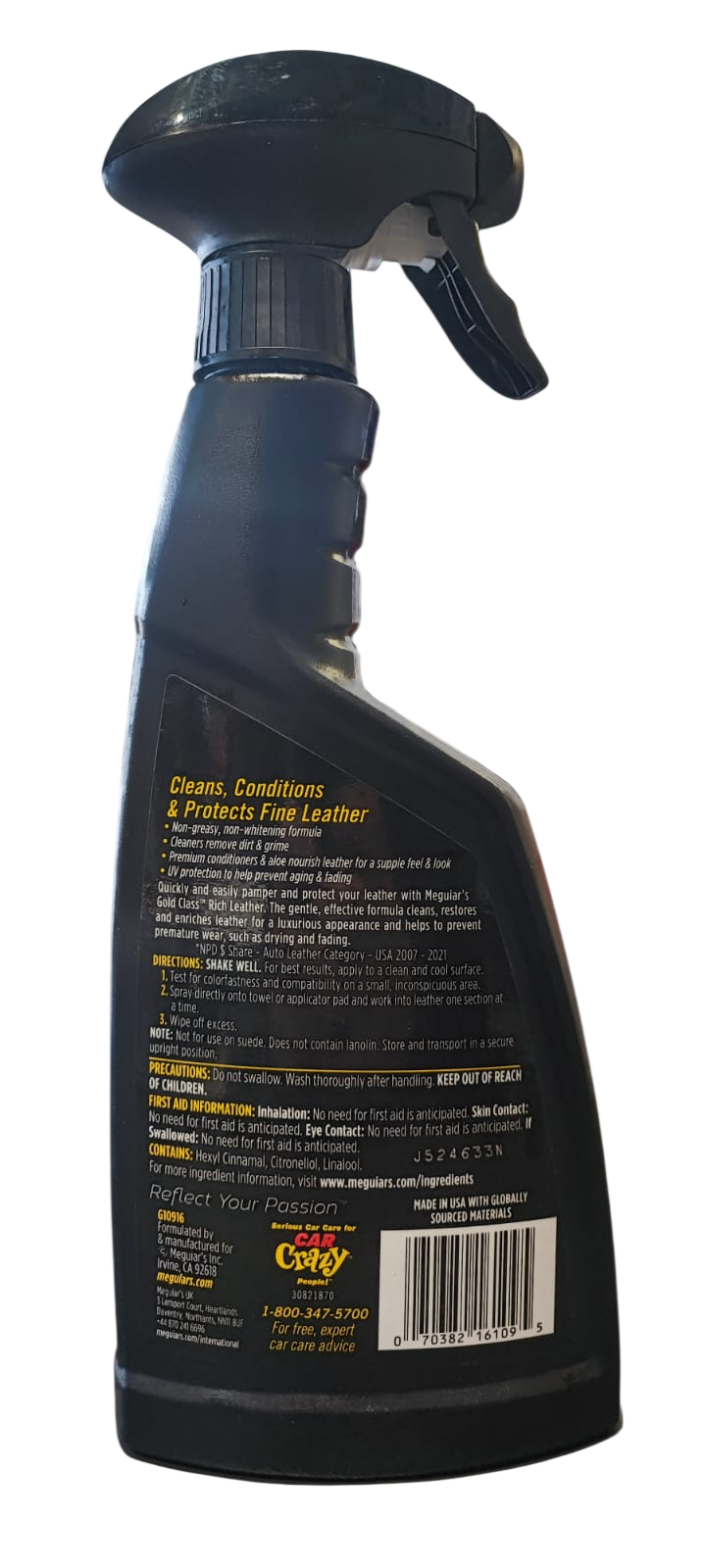 MEGUIARS LIMPIADOR TAPIZ DE CUERO 450 ML