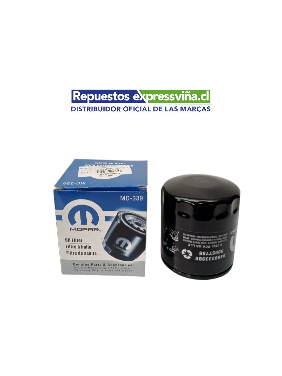 FILTRO ACEITE  MOTOR 2.4 JEEP COMPASS, CALIBER, PATRIOT, JOURNEY.