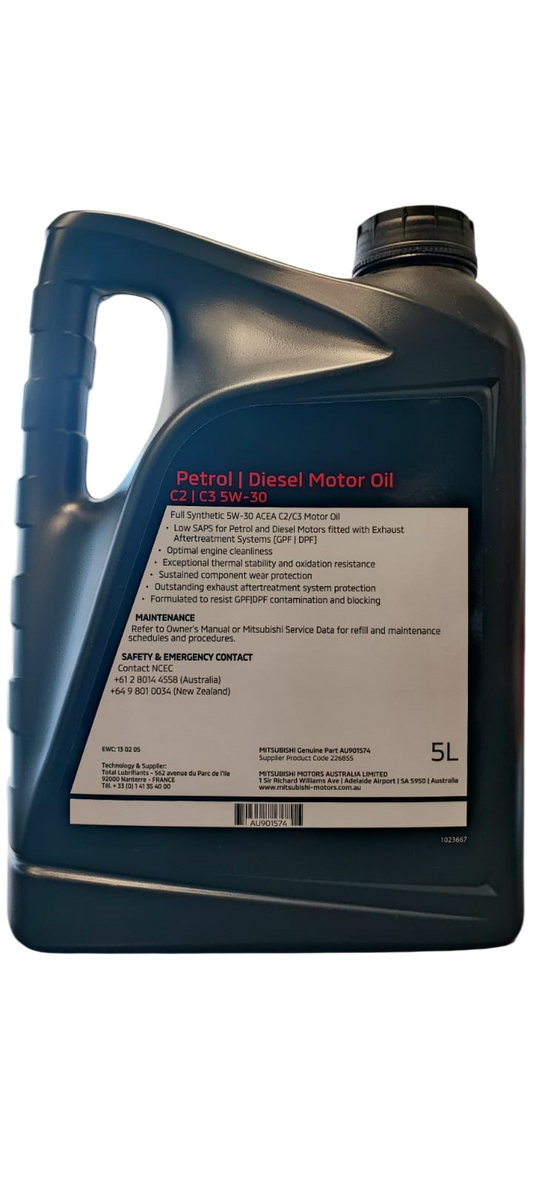 ACEITE DE MOTOR MITSUBISHI 5W30 DIESEL CON DPF 5 Lt