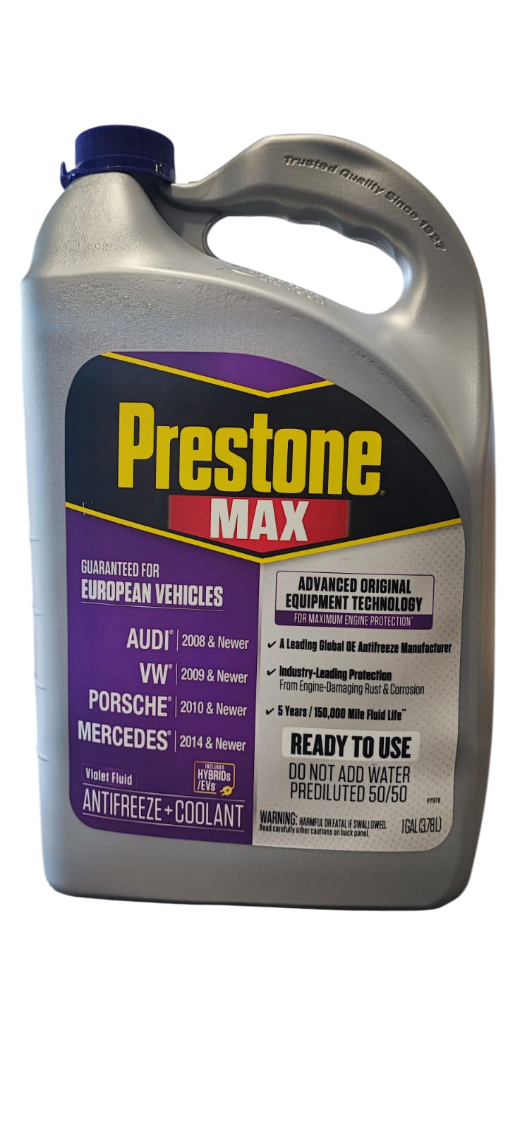 PRESTONE 50% VEHICULOS EUROPEOS 3.78 LITROS VIOLETA