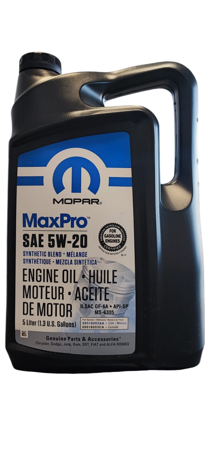 Aceite motor Mopar Maxpro SAE 5W-20 5lts