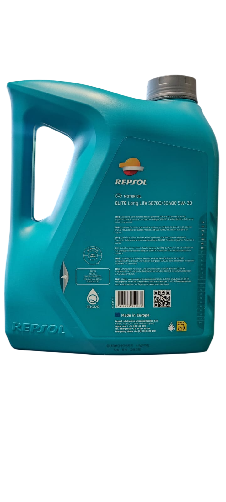 5W30 REPSOL LONG LIFE 4 LITROS