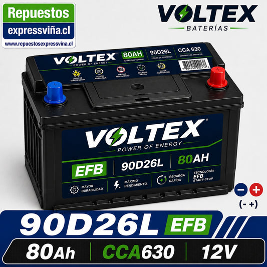 BATERIA VOLTEX 80AH 630 CCA 12V POSTIVO DERECHA