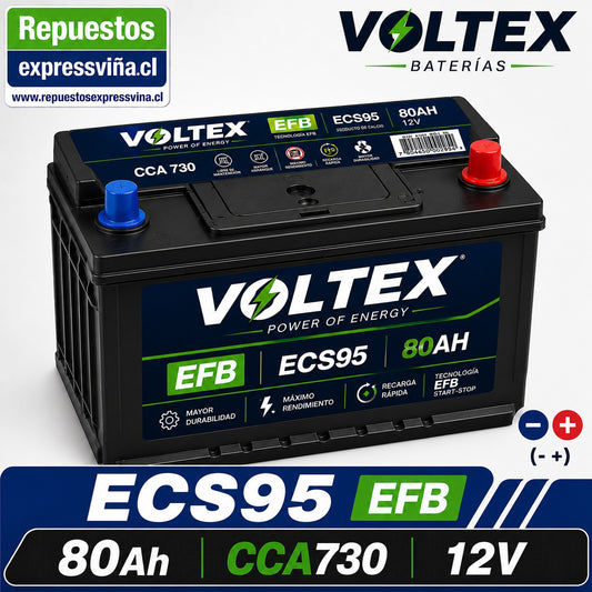 BATERIA VOLTEX 80AH 730 CCA 12V POSITIVO DERECHA