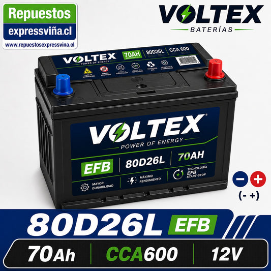 BATERIA VOLTEX 70AH 600 CCA 12V POSITIVO DERECHA