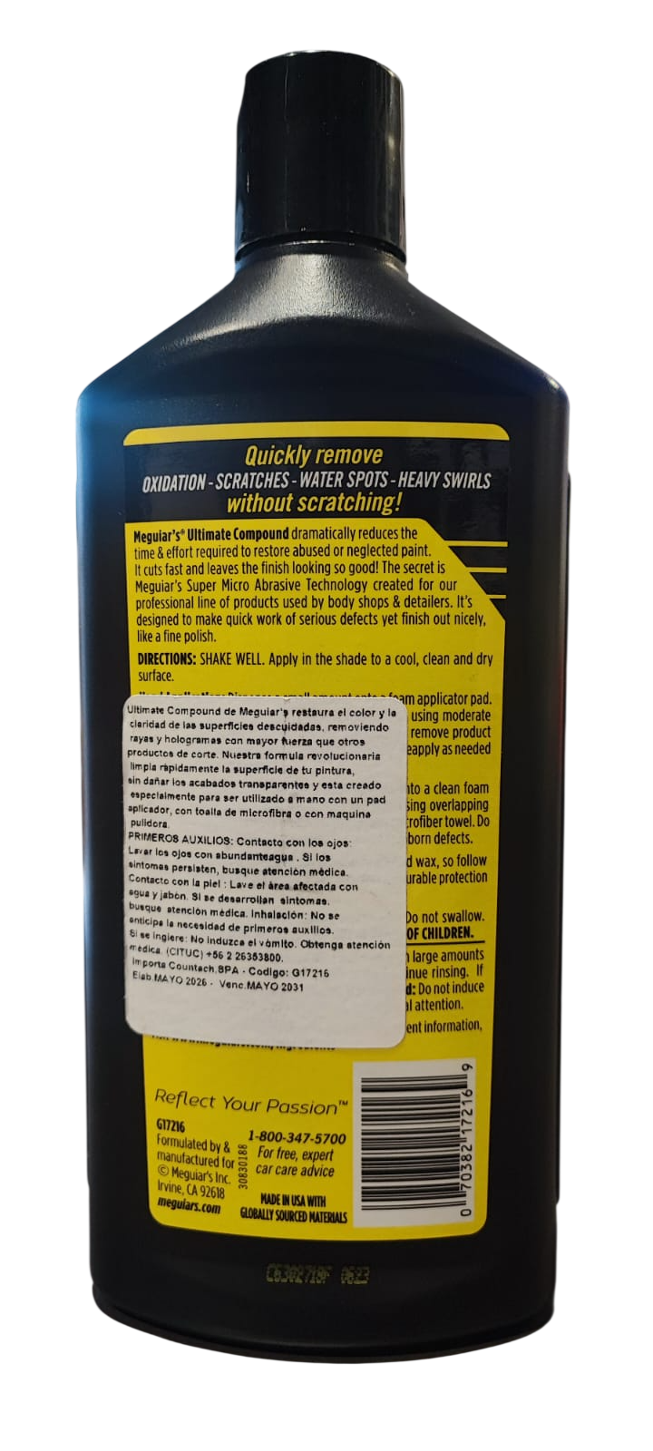 MEGUIARS COMPOUND ULTIMATE COLOR & CLARITY RESTORER 450 ML