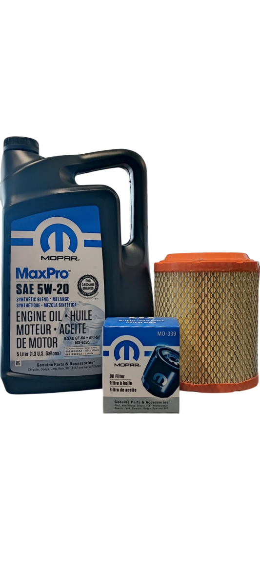 kit aceite motor con filtro aire y aceite  Jeep Compass 2.4 desde 2012 al 2017