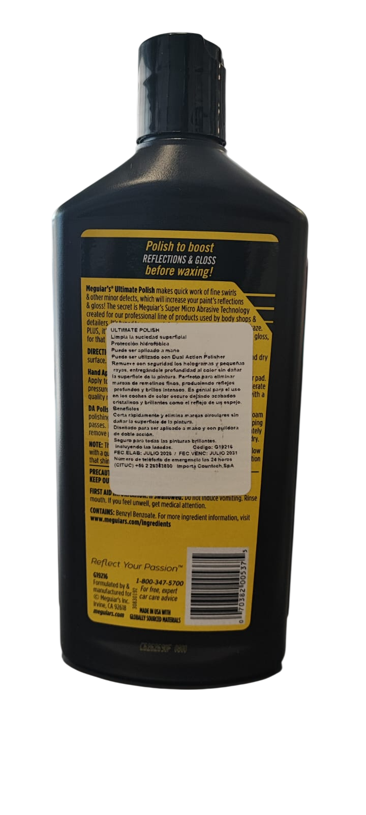 Abrillantador Meguiars Ultimate Polish 473 ML
