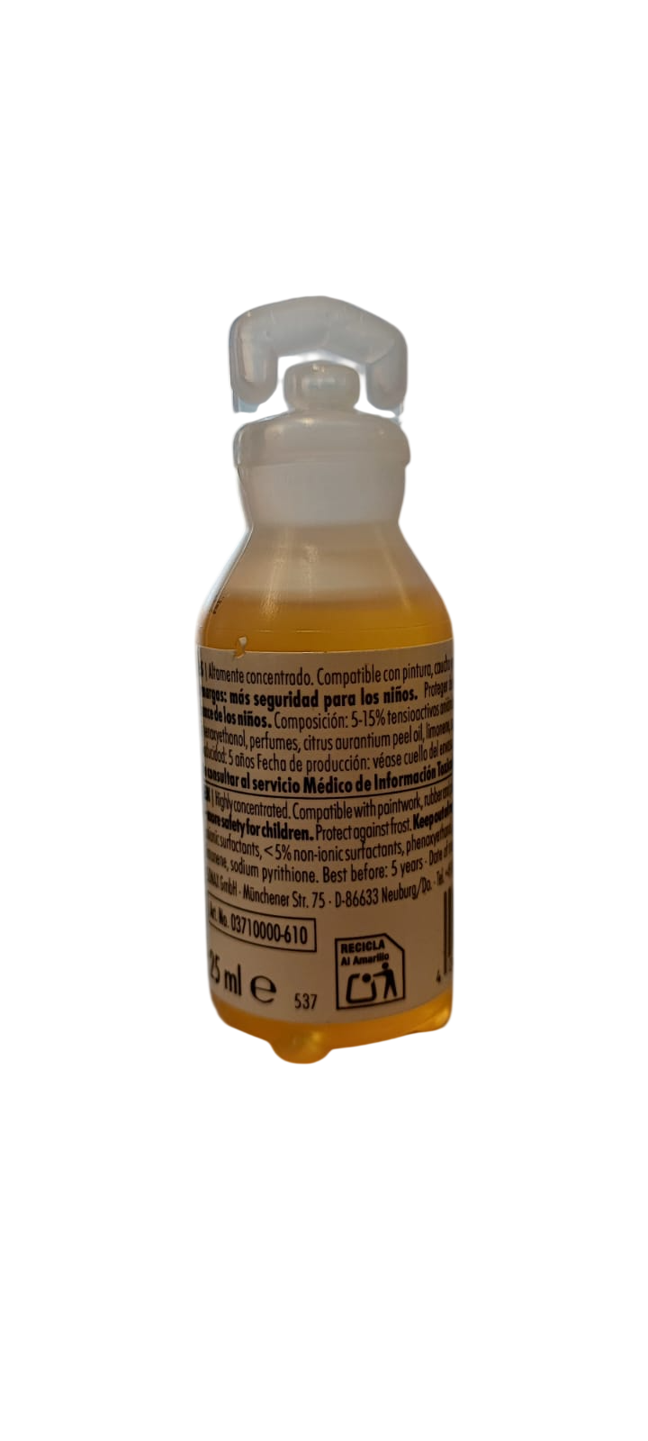 limpia parabrisa vision clara Sonax concentrado 25 ml