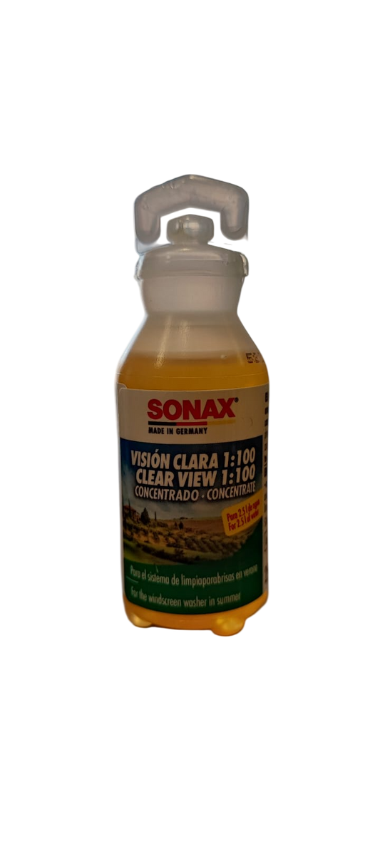 limpia parabrisa vision clara Sonax concentrado 25 ml