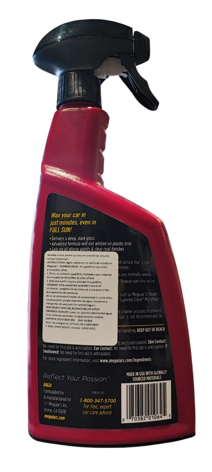 MEGUIARS QUIK WAX CERA RAPIDA 710 ML
