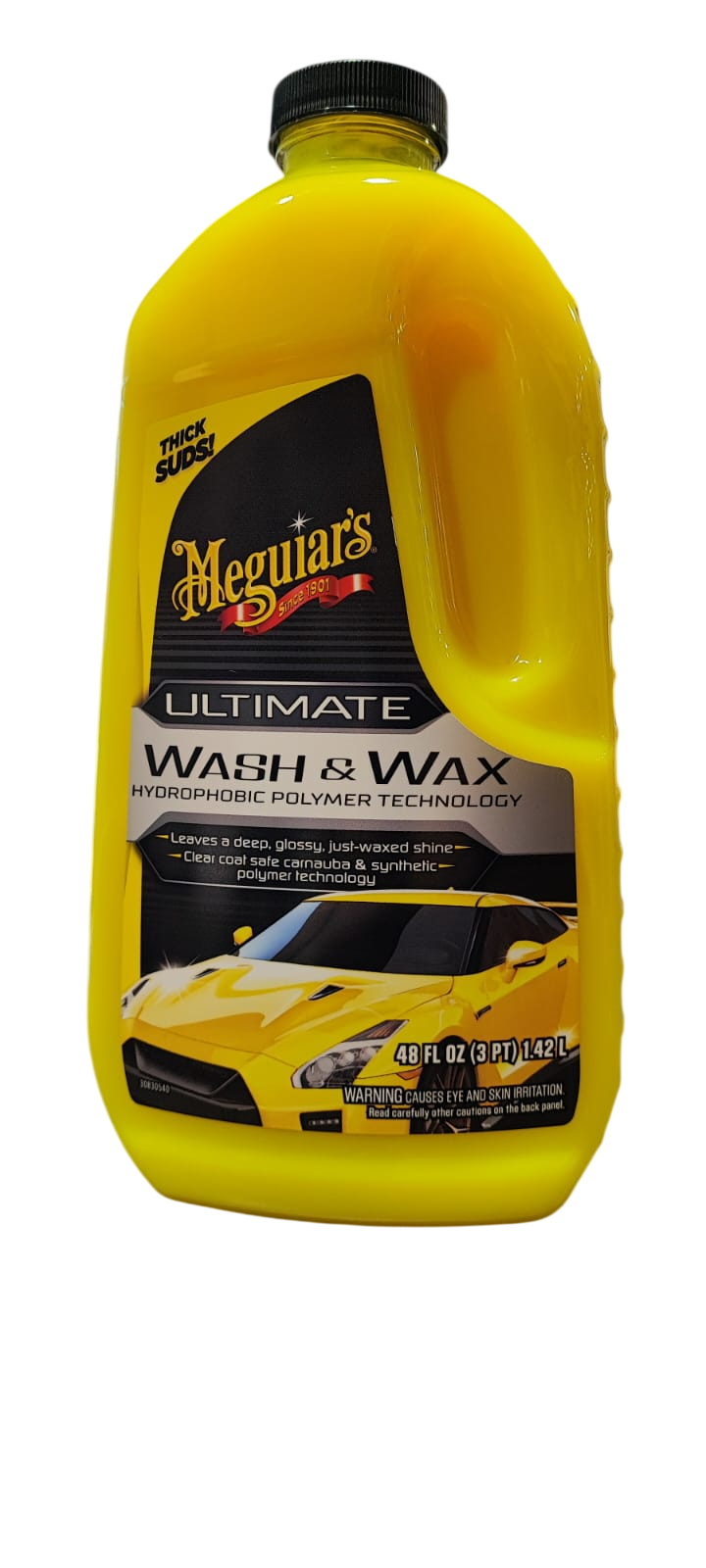 MEGUIARS WASH & WAX ULTIMATE HYDROPHOBIC POLYMER TECHNOLOGY 1.42 LT
