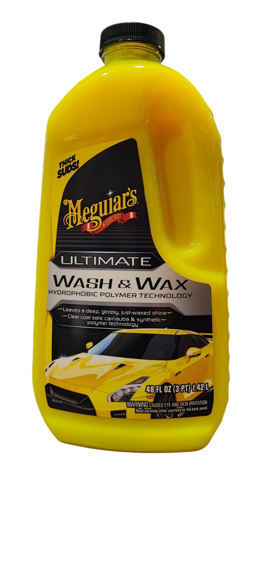 MEGUIARS WASH & WAX ULTIMATE HYDROPHOBIC POLYMER TECHNOLOGY 1.42 LT